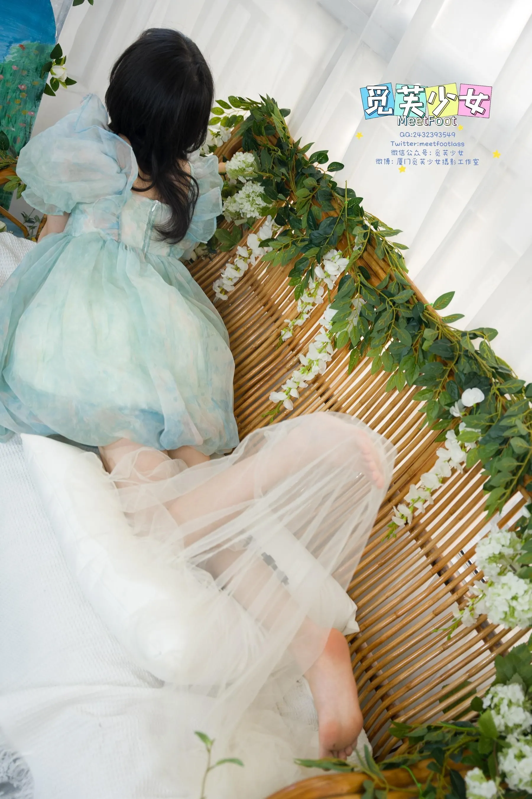 觅芙少女 NO.033 小婉-一袭蓝色纱裙构筑今晚浪漫的梦境-PIC [249P]插图